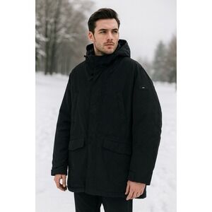 Michael‎ Kors Winter Parka Jacket SZ Large Tall Hooded High Neck